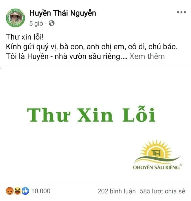 Thơ Nguyễn mạnh miệng bênh vực O Huyền Sầu Riêng, lôi người nông dân vào cuộc - Hình 6