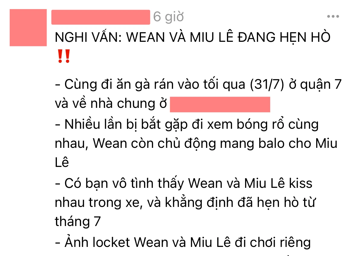Miu Lê - WEAN mở bát hẹn hò đêm muộn, bị soi lấy lòng đàn gái bằng 1 việc? - Hình 3