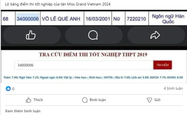Võ Lê Quế Anh lộ bảng điểm thi THPT gây ngỡ ngàng, có xứng vị trí Hoa hậu? - Hình 2