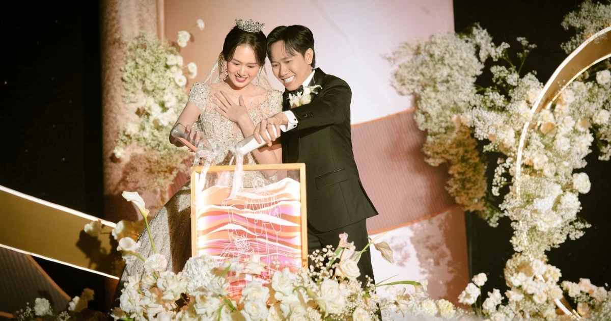 Đám cưới Anh Đức: Cô dâu chú rể làm nghi thức lạ, dàn khách mời ai cũng ngơ ngác - Hình 8