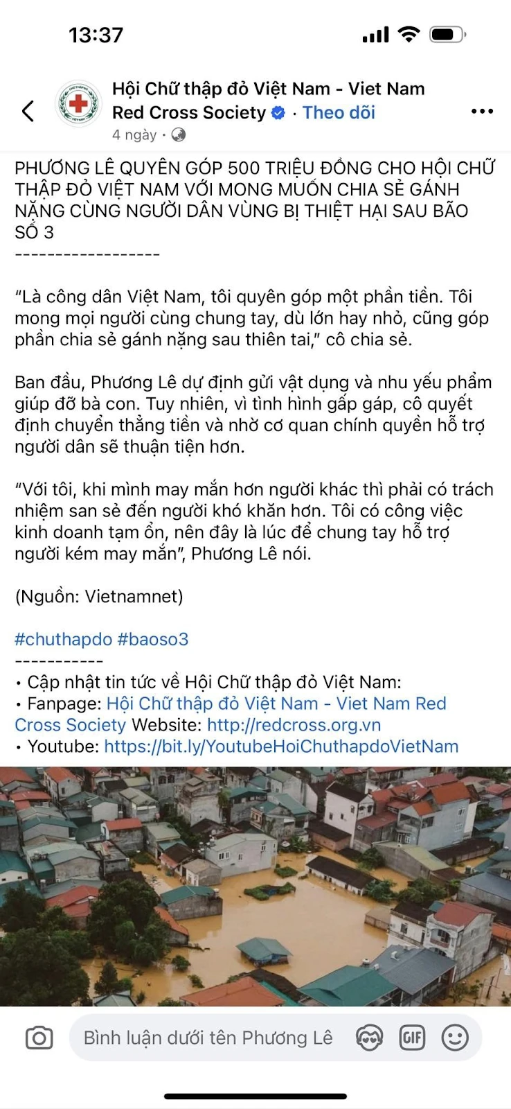 Vợ Vũ Luân không có tên trong bản sao kê ủng hộ tiền từ thiện của MTTQ? - Hình 1