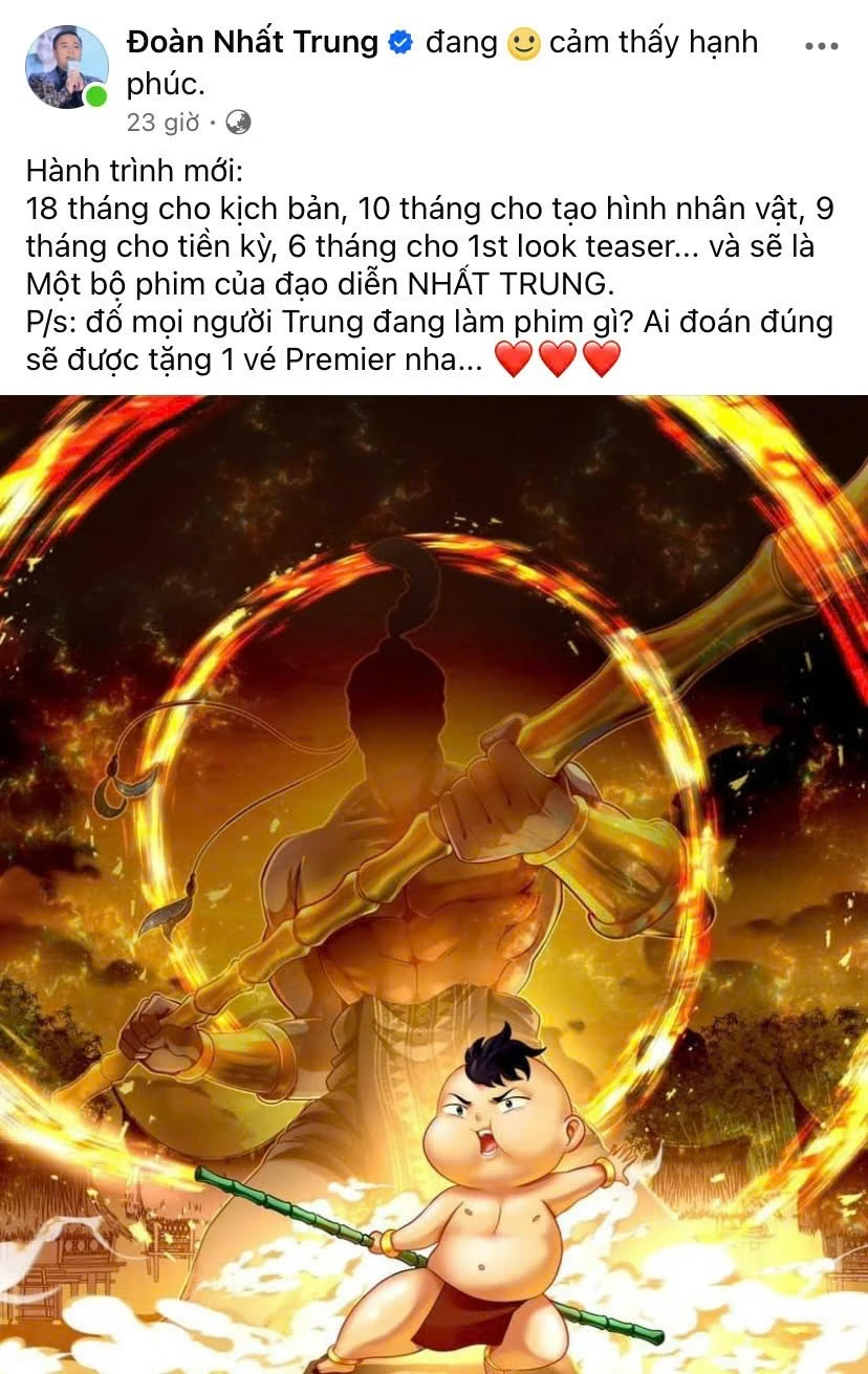 Đạo diễn trăm tỷ Nhất Trung úp mở dự án phim hoạt hình 3D đầu tiên ở Việt Nam - Hình 1