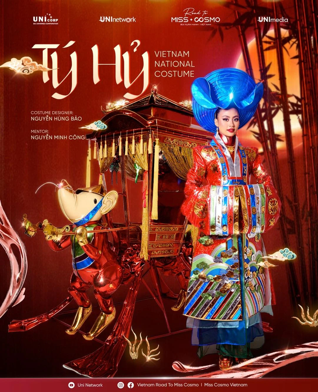 Miss Cosmo 2024: Việt Nam nâng cấp bộ Tý Hỷ, nặng 50kg thi Trang phục Dân tộc - Hình 1