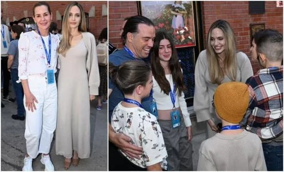 Brad Pitt tình tứ cùng bạn gái trên thảm đỏ, lên mặt với Angelina Jolie lẻ bóng - Hình 3