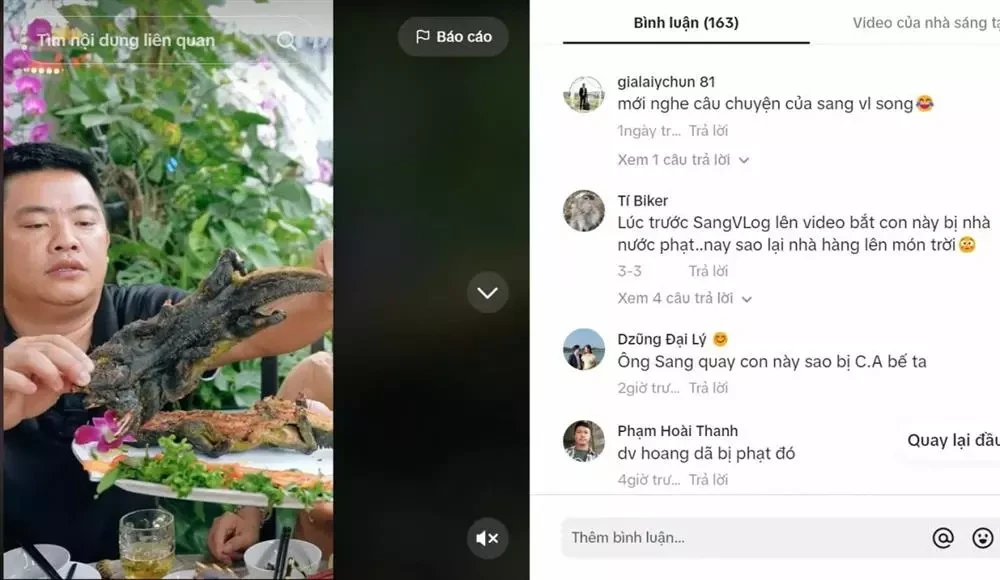 Rộ hình ảnh Hải Sapa TV thản nhiên ăn Kỳ tôm nằm trong sách đỏ - Hình 2