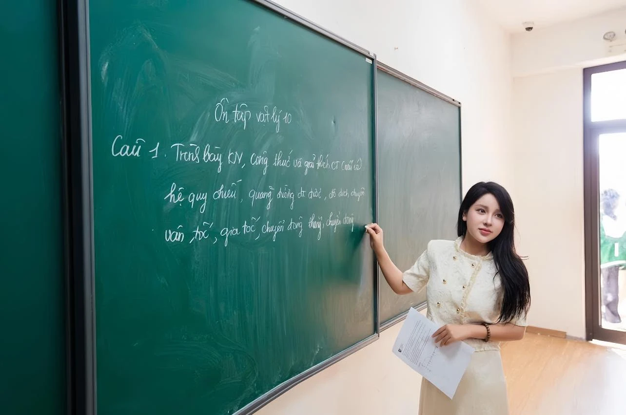 Cô giáo Vật Lý triệu view tung ảnh lấp ló vòng 1, liền nhận phản ứng trái chiều - Hình 1