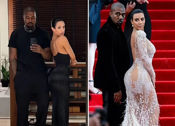 Vợ mới Kanye nhái style Kim Kardashian, cố tình dằn mặt vợ cũ của Kanye? - Hình 1
