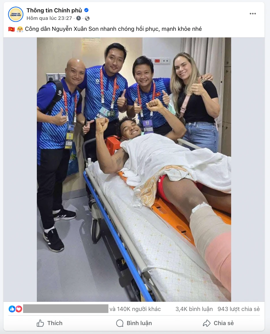 Xuan Son went to the Government page, shared his emotions after being injured, the Vietnamese team encouraged - Photo 3