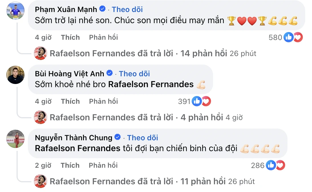 Xuan Son went to the Government page, shared his emotions after being injured, the Vietnamese team encouraged - Photo 6