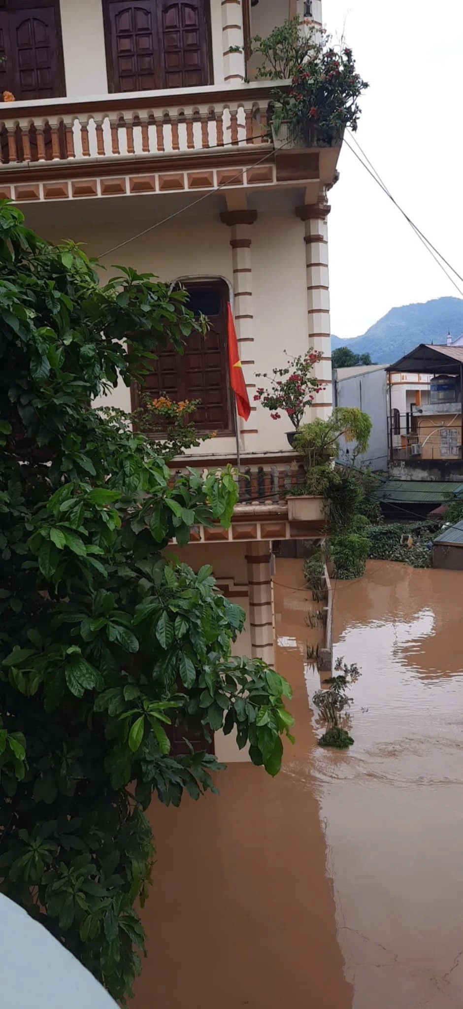 Nhà Hoa hậu Lương Thuỳ Linh ở Cao Bằng bị ngập sâu, cảnh tượng bên trong khiến nàng hậu thốt lên quá xót xa - Hình 1