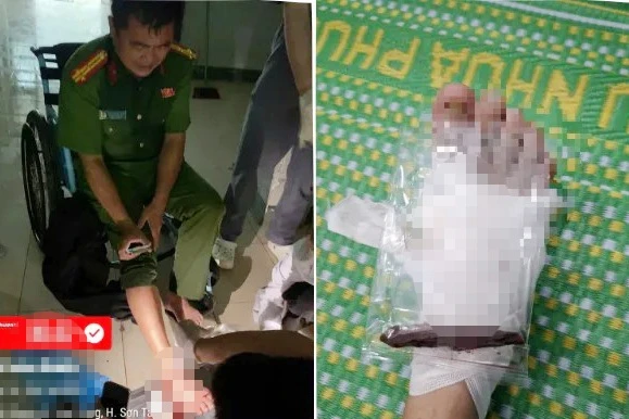 Bị thanh gỗ đâm xuyên chân, trưởng công an xã nén đau giúp dân giữa mưa lũ - Hình 1