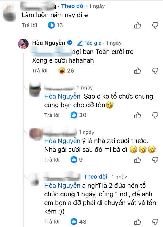 Hoà Minzy bất ngờ nhắn Văn Toàn: Tôi cưới bạn... khiến phần bình luận bùng nổ, lộ cả thời điểm tổ chức đám cưới? - Hình 4