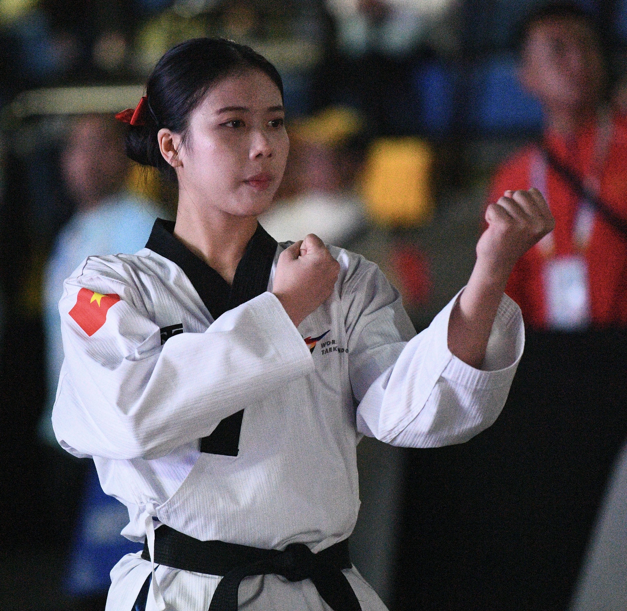 Mê mẩn dàn hot girl Taekwondo ở SEA Games, bên ngoài xinh đẹp, vào sân thét ra lửa, VĐV Việt Nam có phải xinh nhất? - Hình 1
