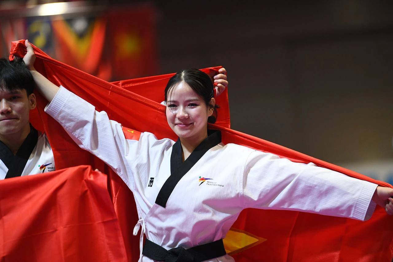 Mê mẩn dàn hot girl Taekwondo ở SEA Games, bên ngoài xinh đẹp, vào sân thét ra lửa, VĐV Việt Nam có phải xinh nhất? - Hình 16