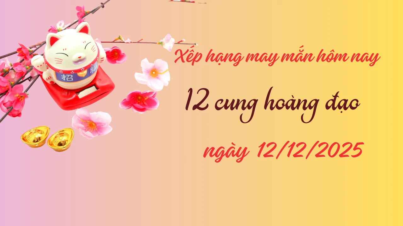 Xếp hạng may mắn tử vi 12 cung hoàng đạo ngày 12/12/2025: Sư Tử cộng 1 máy may mắn - Hình 1
