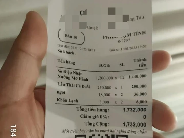 4 con sò điệp giá hơn 1,4 triệu đồng, quán ăn ở Vũng Tàu bị soi - Hình 2