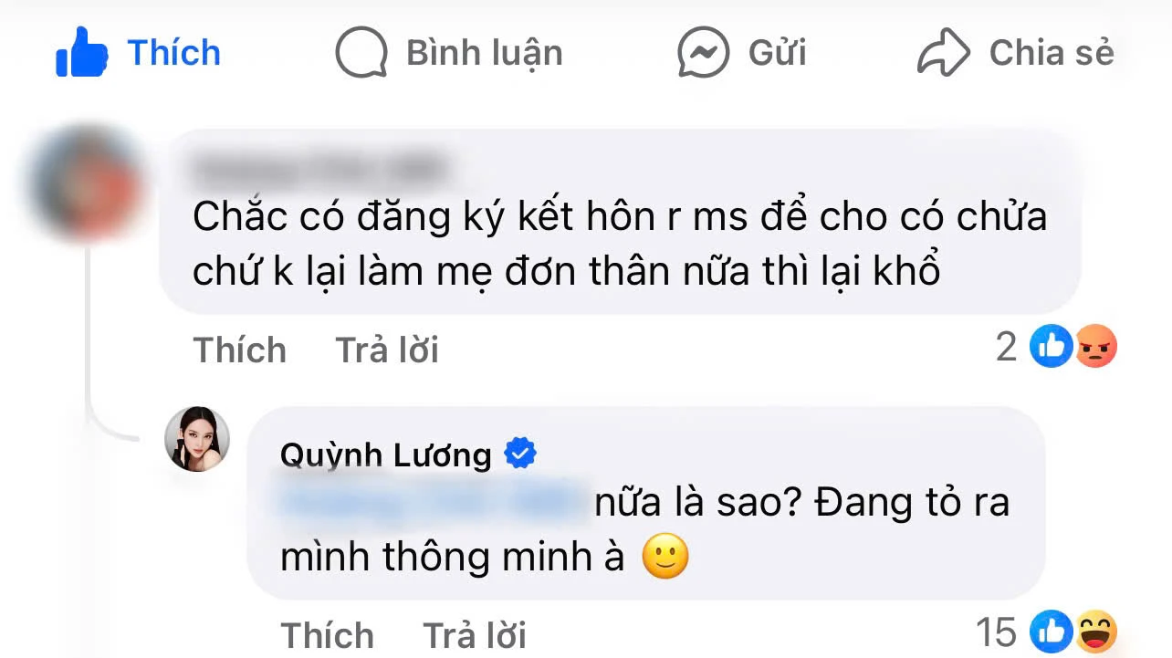 Quỳnh Lương đáp trả netizen kém duyên đá xéo chuyện mang thai lần 2 - Hình 2