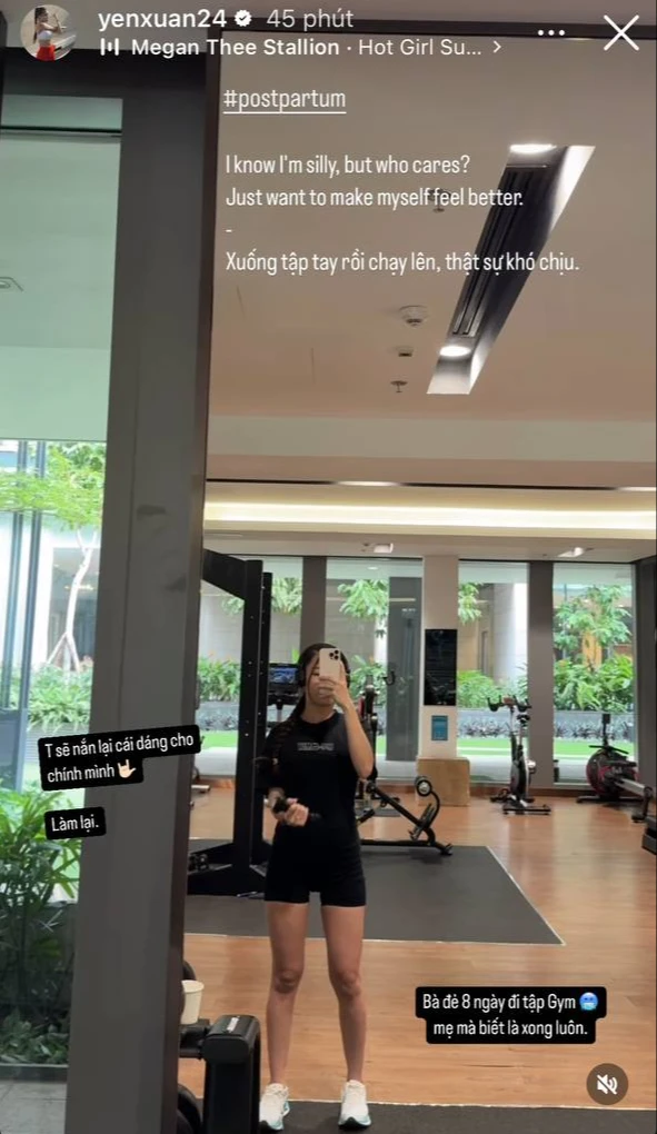 Vợ Đặng Văn Lâm mới sinh 8 ngày đã tranh thủ đi gym, quyết cho dàn WAG hít khói? - Hình 1