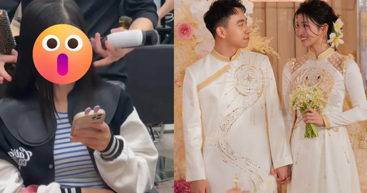 Phương Nhi tái xuất ở tiệm tóc, 1 chi tiết lạ trên mặt để lộ cuộc sống hôn nhân? - Hình 8
