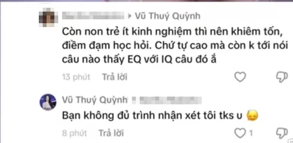 Vũ Thúy Quỳnh đốp chát khán giả, bị nói EQ thấp, không có cửa thi quốc tế - Hình 5