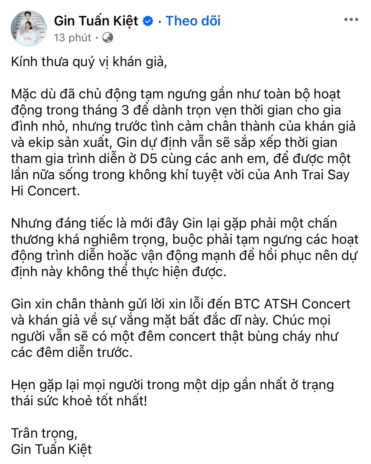 Puka bí mật sinh con, Gin Tuấn Kiệt thả hint lộ liễu, fan rần rần chúc mừng? - Hình 4