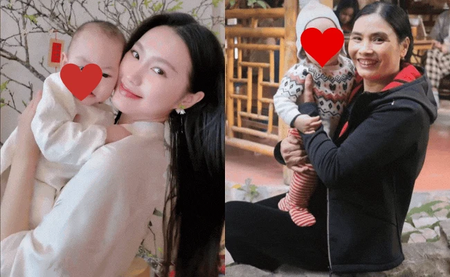 Doãn Hải My - vợ Văn Hậu thảnh thơi chơi cùng con, 6 giây mẹ chồng cặm cụi hút bụi phía sau mới gây chú ý - Hình 2