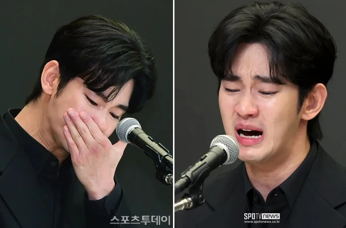 Kim Soo Hyun mở họp báo, khóc hơn 30 phút, thừa nhận hèn nhát - Hình 6