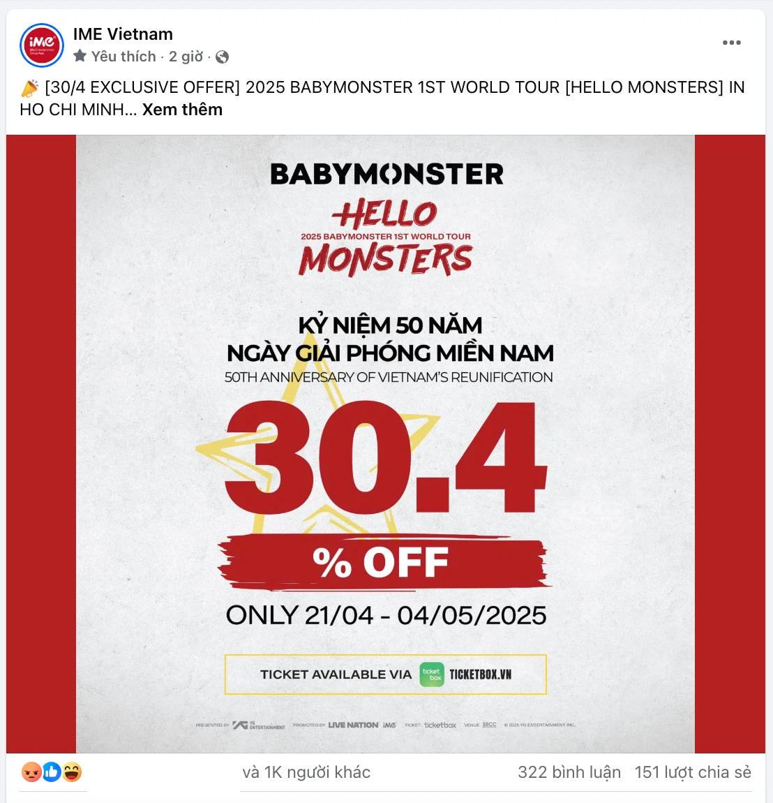 Concert BABYMONSTER giảm sâu giá vé 30/4 như hàng chợ, fan tị nạnh trước sau - Hình 1