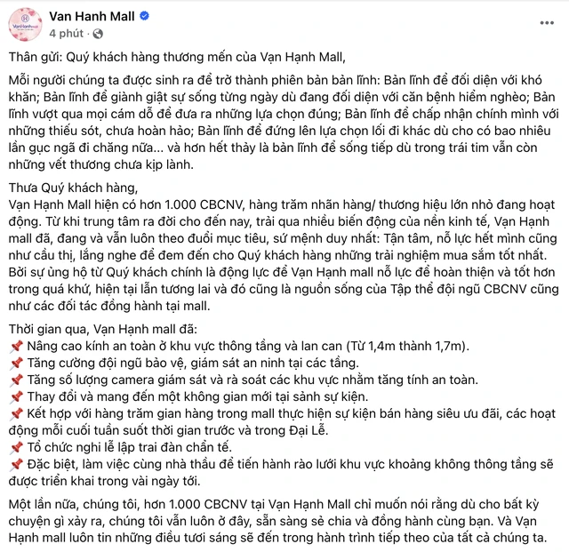Chủ Vạn Hạnh Mall ra quyết định sốc sau 3 vụ liên tiếp, xót 1000 CBCNV - Hình 1