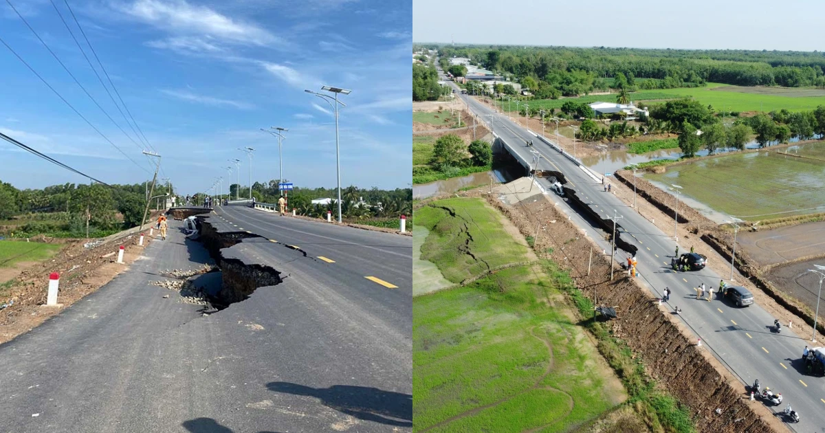 Tây Ninh: Cầu mới hoàn thành sau 2 tuần sụt lún, ô tô và xe máy rơi xuống hố. - Hình 6