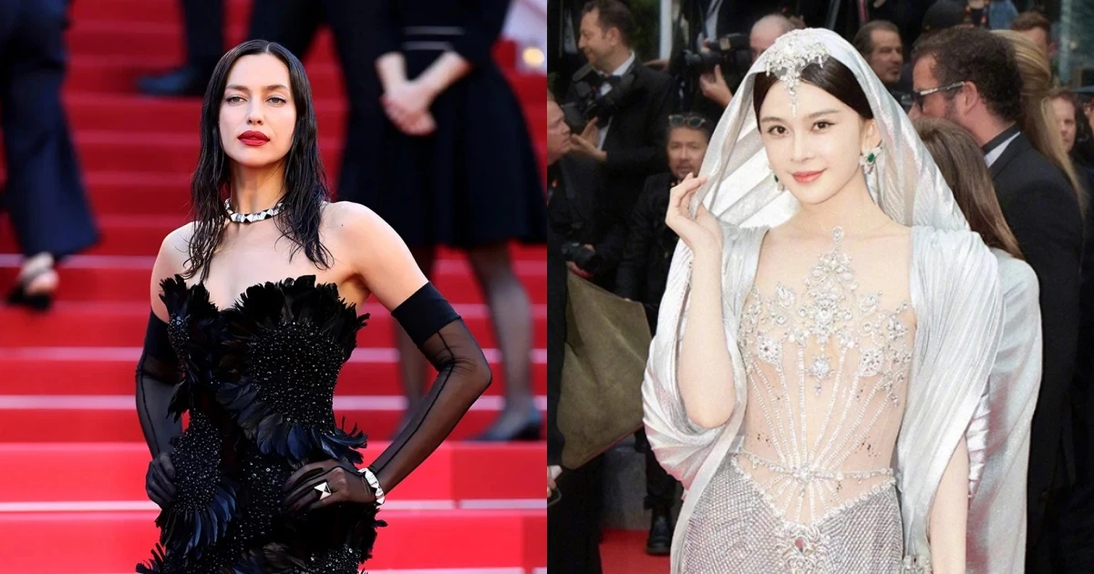 LHP Cannes 2025: Irina Shayk hoá thiên nga đen, Triệu Anh Tử bị đuổi thẳng cổ? - Hình 9