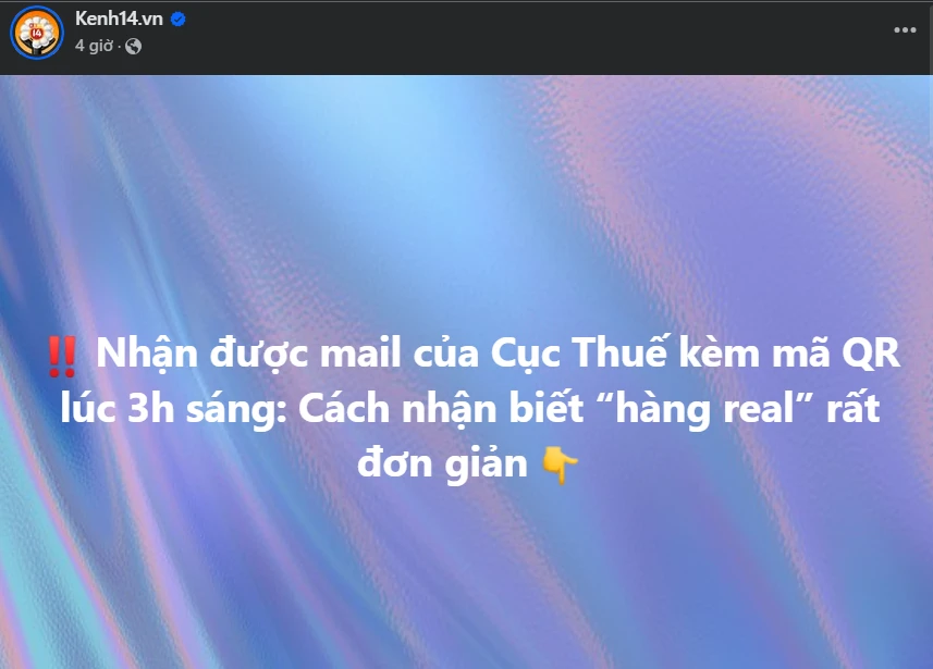 Kẻ xấu giả mạo Cục Thuế gửi mã QR 3h sáng, rõ dấu hiệu phân biệt, dân cảnh giác - Hình 1
