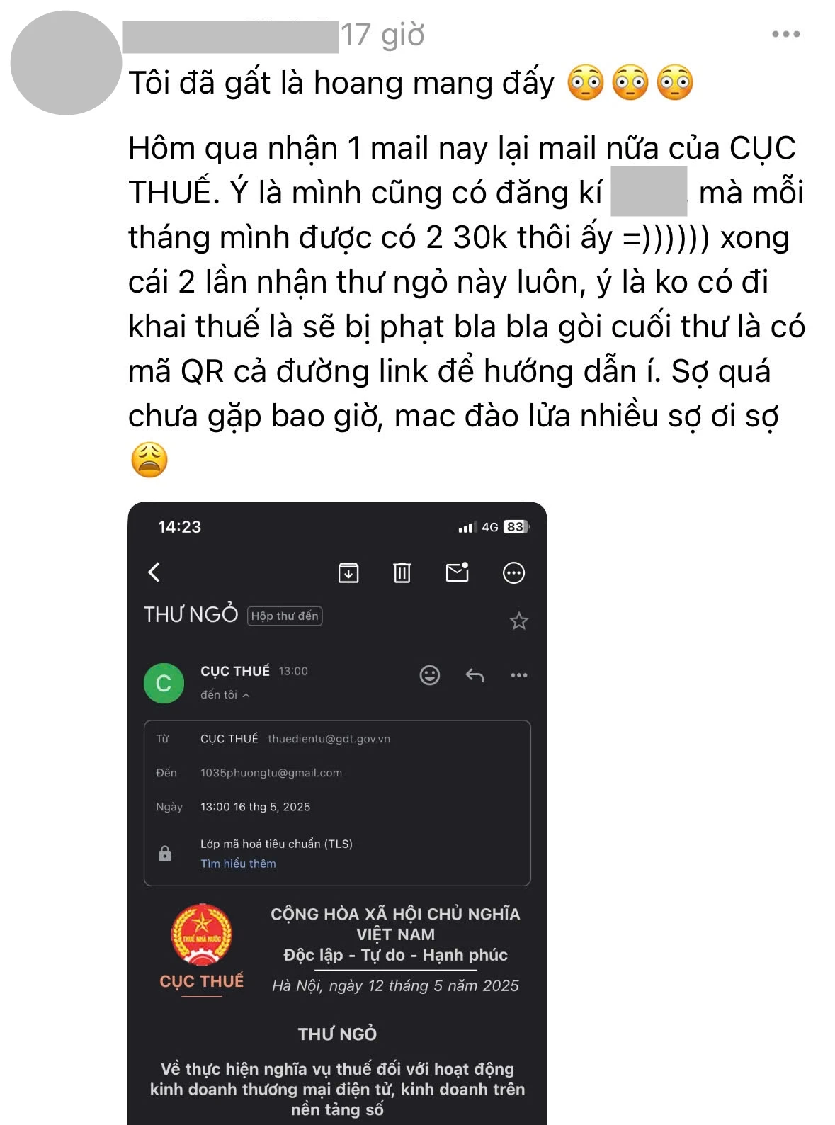 Kẻ xấu giả mạo Cục Thuế gửi mã QR 3h sáng, rõ dấu hiệu phân biệt, dân cảnh giác - Hình 2