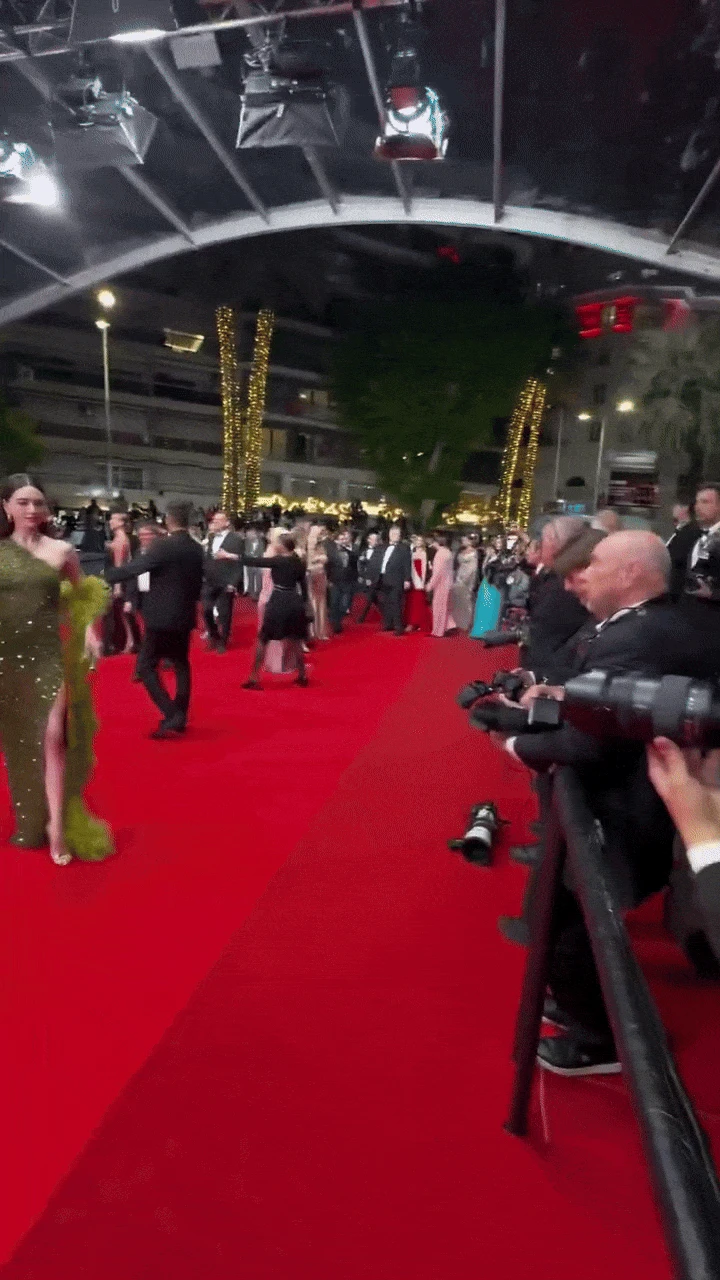 Clip viral: Quốc bảo nhan sắc bị ngó lơ ở thảm đỏ Cannes 2025, pose dáng với máy hút bụi trước hàng trăm người - Hình 3