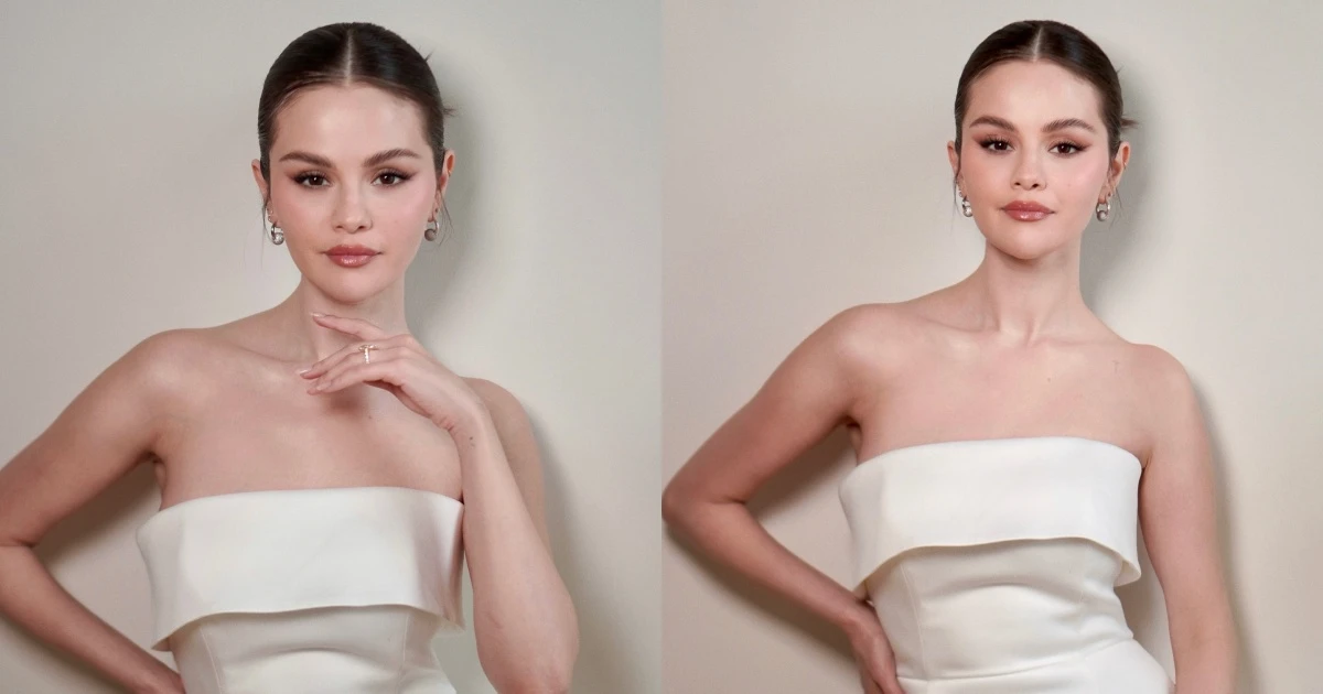 Selena Gomez mặc áo cưới, nhan sắc xinh đẹp, nhưng bị nghi copy vợ Justin Bieber - Hình 7