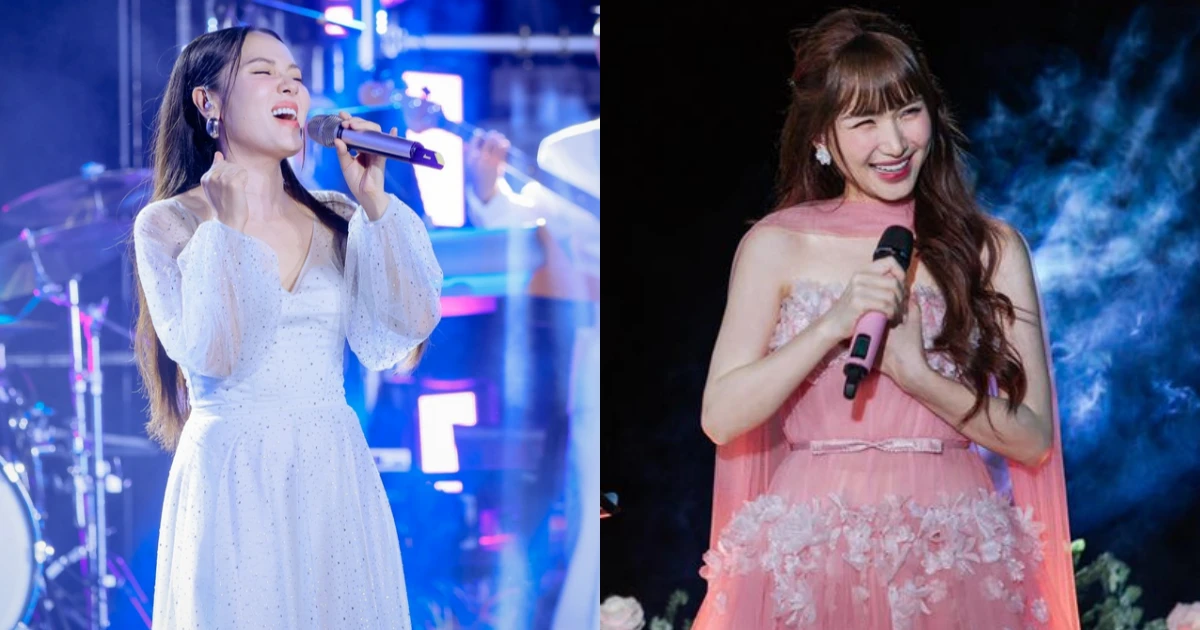 Hoa Minzy steals Phuong Linhs hit, sings publicly at a music event, who is better? - Photo 8
