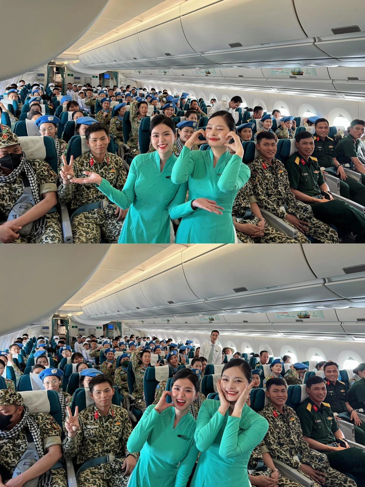 Nữ tiếp viên thắng đời 1000 lần, check in cùng dàn cực phẩm quân nhân, MXH ước - Hình 2