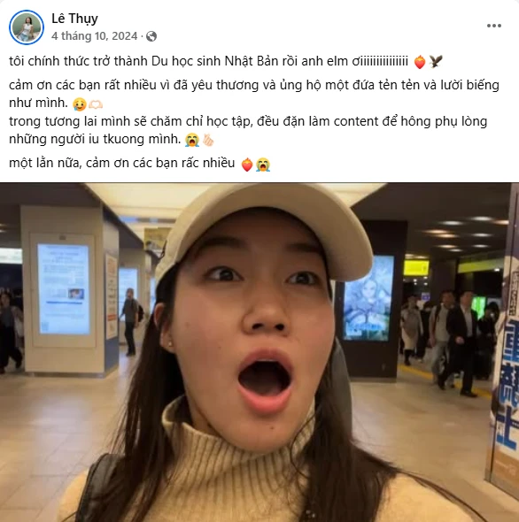 Lê Thụy viral nhờ câu nói Uống coconut không?, lột xác lung linh ở Nhật - Hình 9