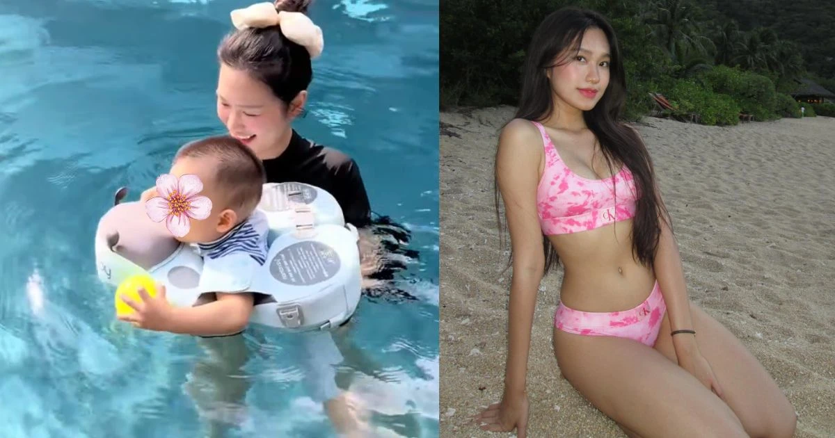 Doãn Hải My dẫn con đi bơi, lộ 1 điểm khiến dân tình sốc, chuyển hệ mẹ bỉm? - Hình 7