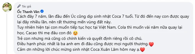 Ốc Thanh Vân mê mẩn Úc, từ bỏ rồi lại về, chia sẻ lý do đằng sau gây bất ngờ - Hình 3