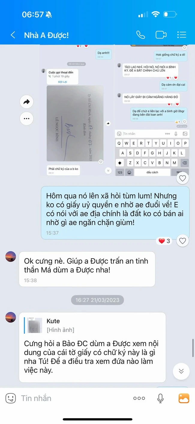 Em trai ruột Quý Bình tung tin nhắn sốc, tố chị dâu giả chữ ký chiếm tài sản? - Hình 4