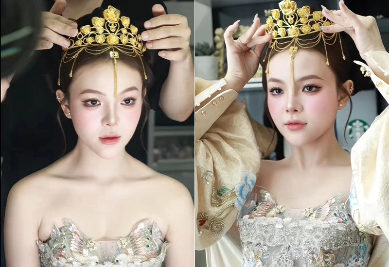 Cô dâu TPHCM đội vương miện từ 10 cây vàng, hé lộ gia thế, chấn động cõi mạng - Hình 1
