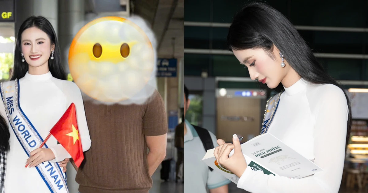 Ý Nhi về Việt Nam, bạn trai vẫn vắng mặt, 1 chàng trai lạ tháp tùng, tình mới? - Hình 8