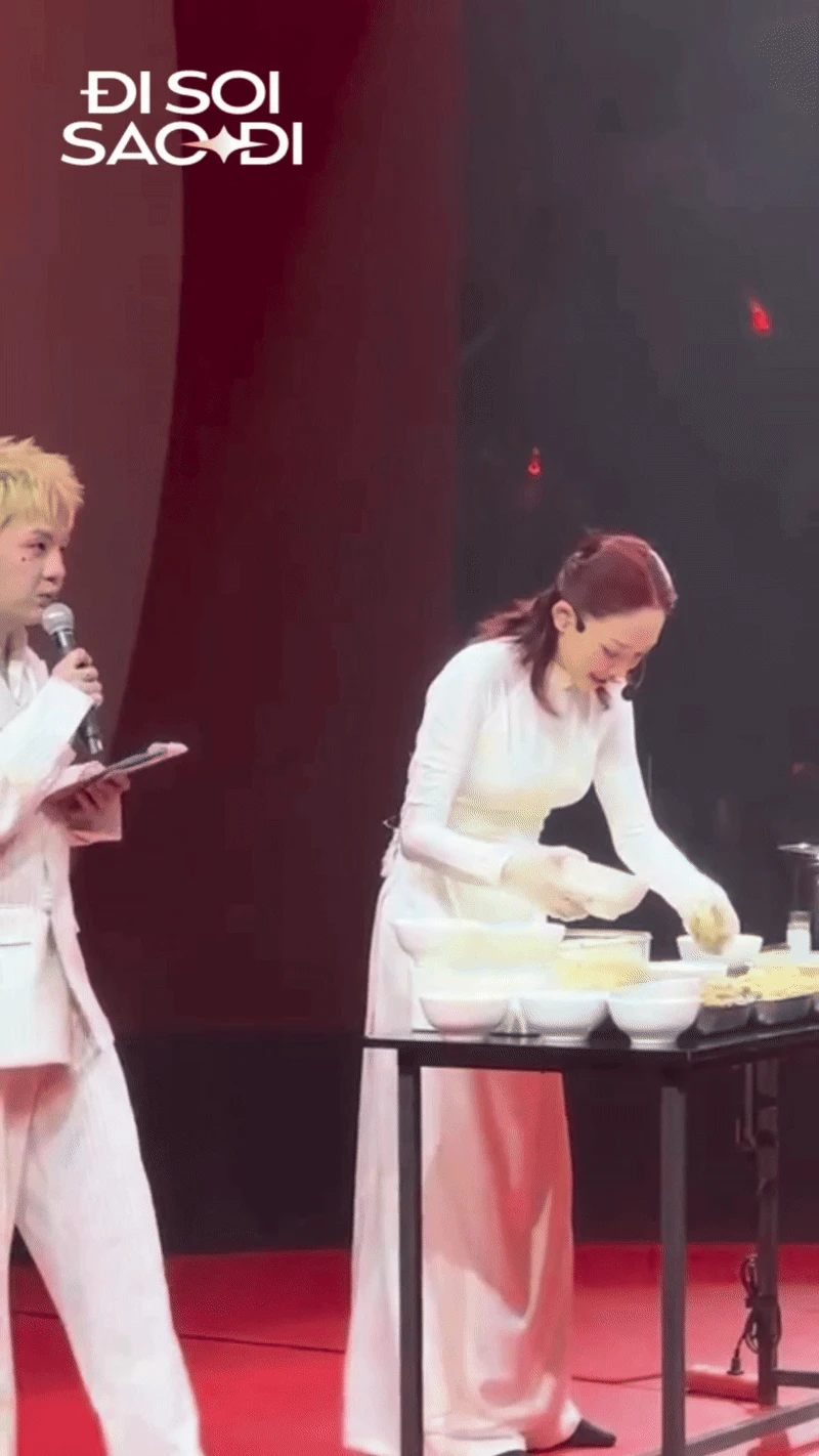 Duy Khánh hỏi 1 câu, Tóc Tiên đang nấu bánh canh cho fan liền buông muỗng, vùng vằng bỏ đi - Hình 5