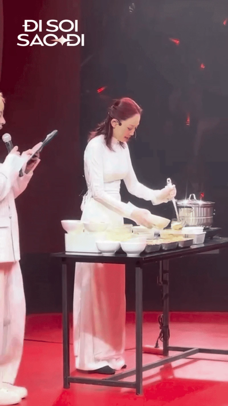 Duy Khánh hỏi 1 câu, Tóc Tiên đang nấu bánh canh cho fan liền buông muỗng, vùng vằng bỏ đi - Hình 6