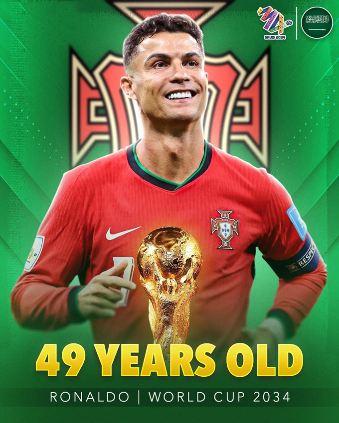 Cristiano Ronaldo sẵn sàng thi đấu tới năm 2034 để có World Cup như Messi - Hình 2