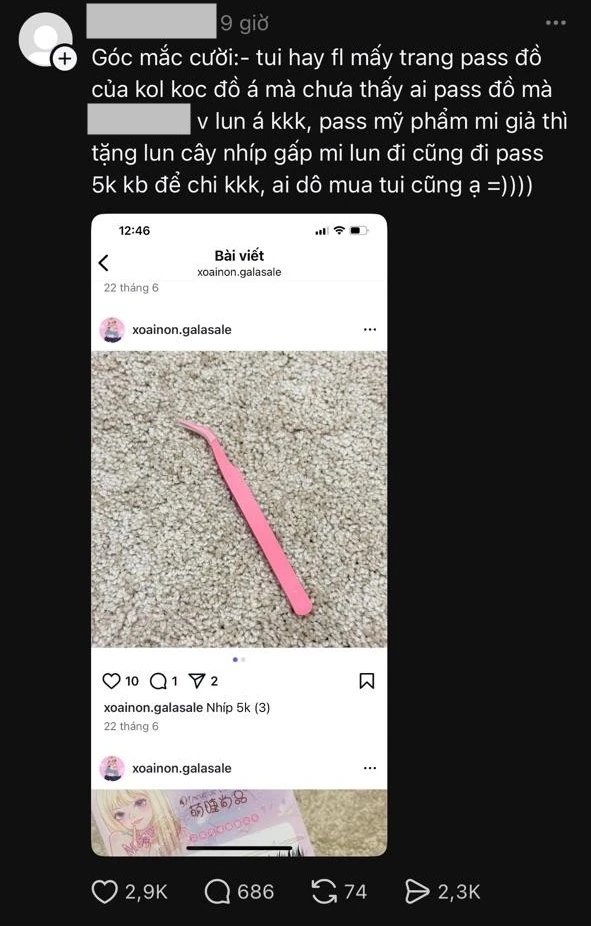 Xoài Non tranh cãi vì thanh lý lại nhíp đã xài giá 5k, lập tức trần tình gắt! - Hình 2