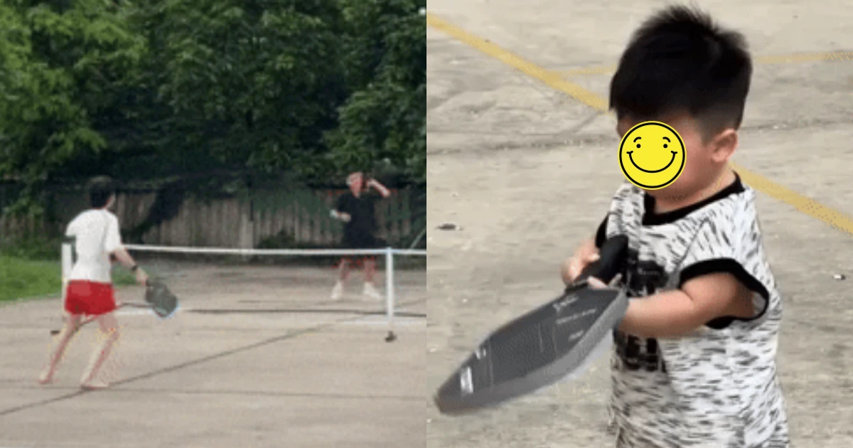 Chu Thanh Huyền chân đất đấu Pickleball với Quang Hải, quý tử hành động gây bão - Hình 9