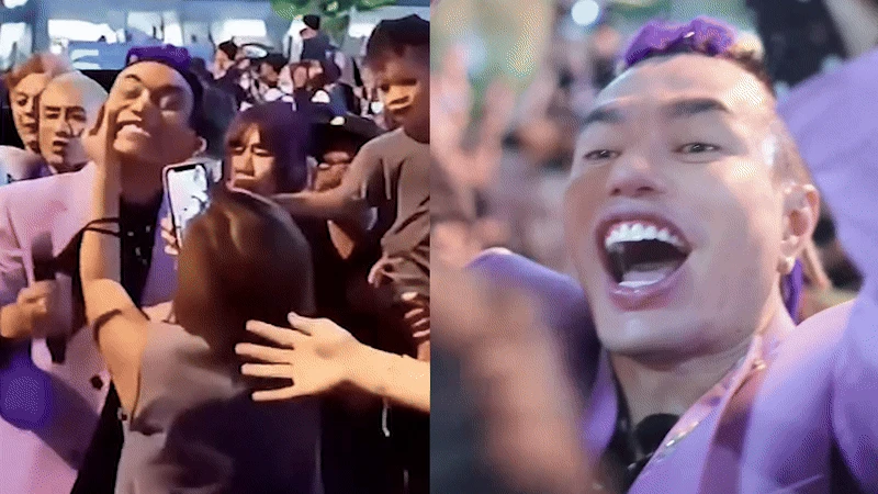 Video Lê Dương Bảo Lâm hoảng loạn vì bị fan nữ quá khích nhào tới tiếp cận - Hình 2