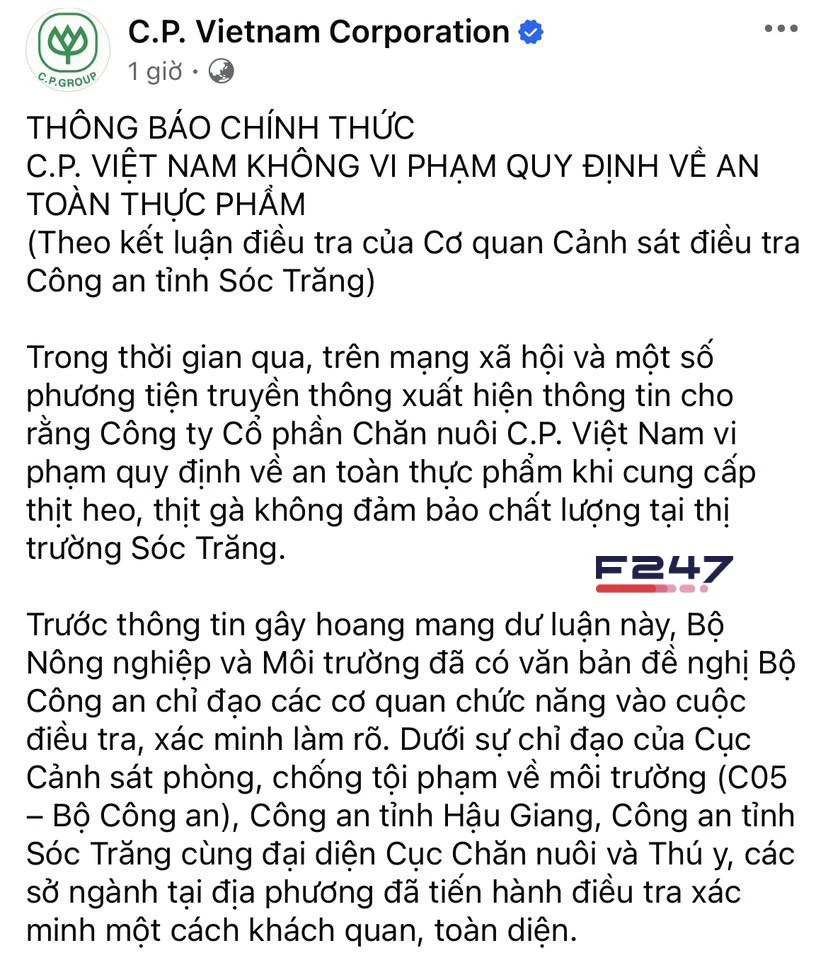 C.P. Việt Nam trắng án sau cáo buộc thịt heo bẩn, không có dấu hiệu vi phạm! - Hình 6